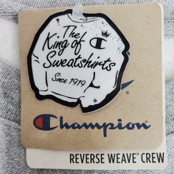 Champion Reverse Weave Heathered Gray Crewneck Pullover Sweatshirt Size 2XL NWT - Picture 7 of 12